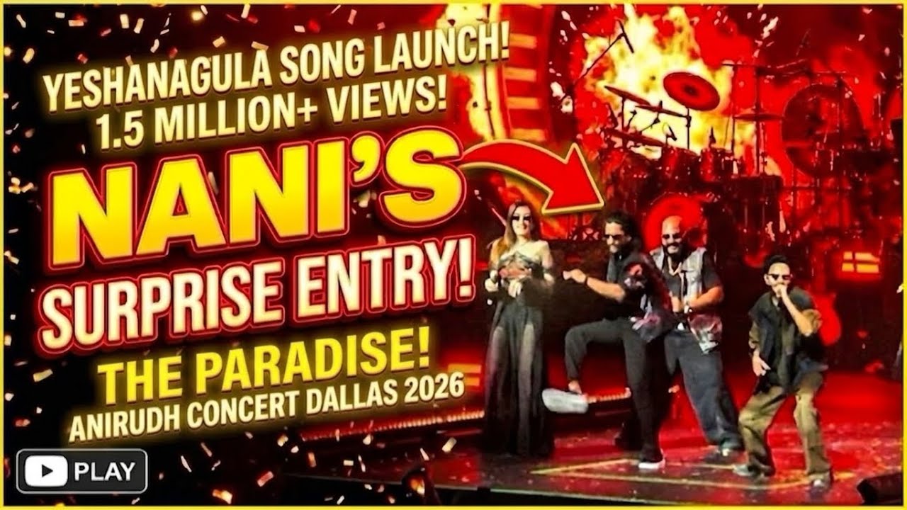 Yeshanagula Paradise Song Launch Dallas 2026 | Anirudh Nani Jonita | Anirudh Concert Dallas