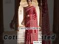 Elegant Red Cotton Saree ❤️ | Soft Jaipuri Print Saree For Women ✨ #saree #fashion #viral #shorts