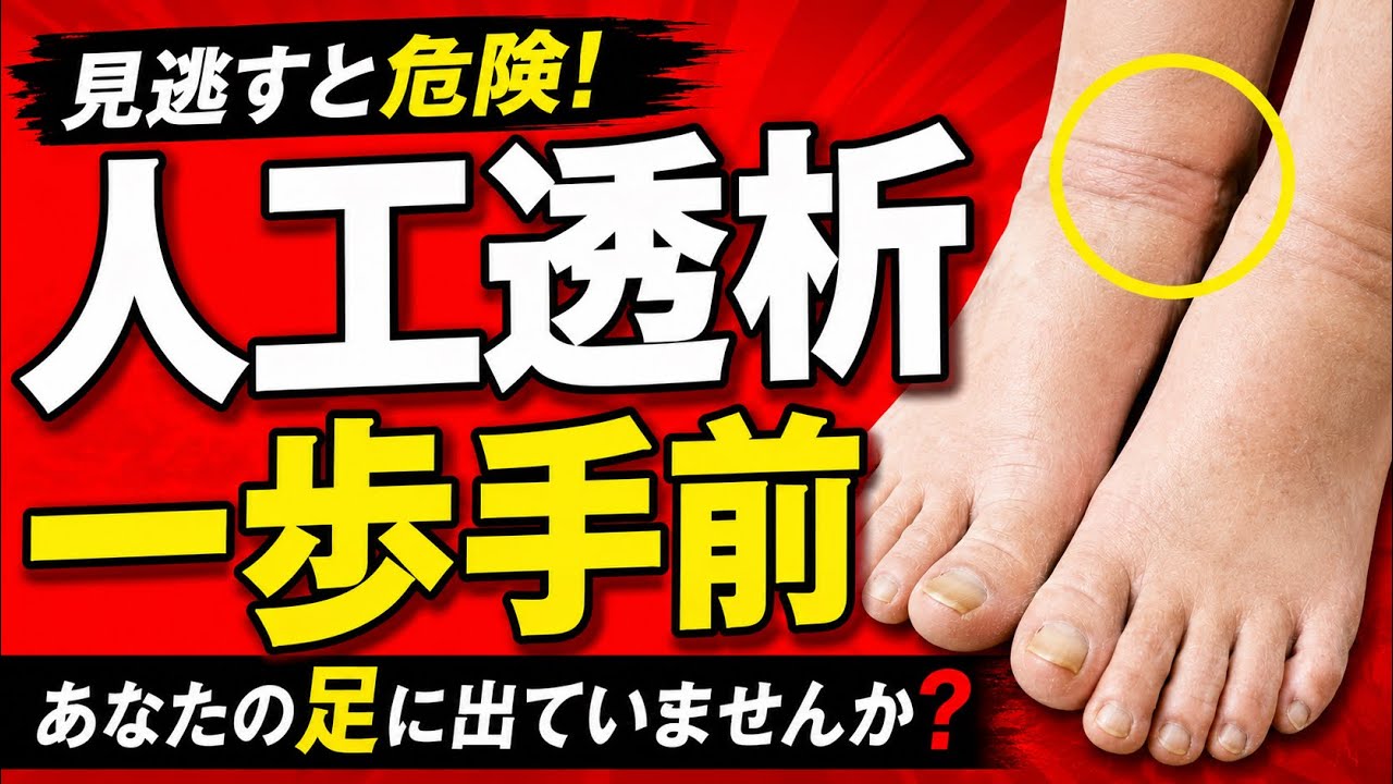 【腎臓ボロボロ】人工透析寸前の人の足は全員こうなります!