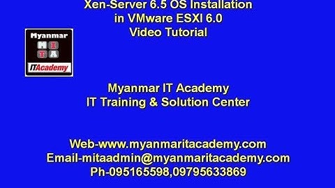 Xen Server 6.5 OS Installation Video Tutorial