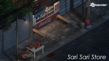 Blender 2.92 - Sari Sari Store (TIMELAPSE)