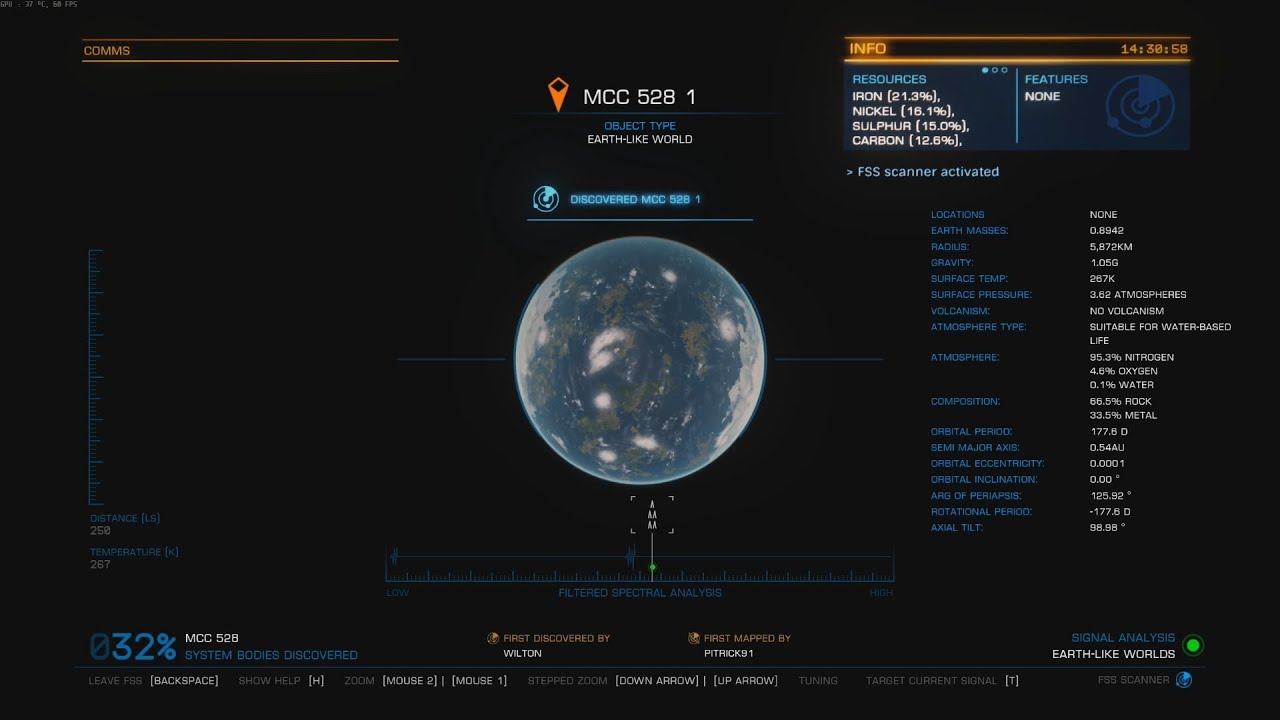 Elite Dangerous - Cobra mk III exploration equipment and exploration run