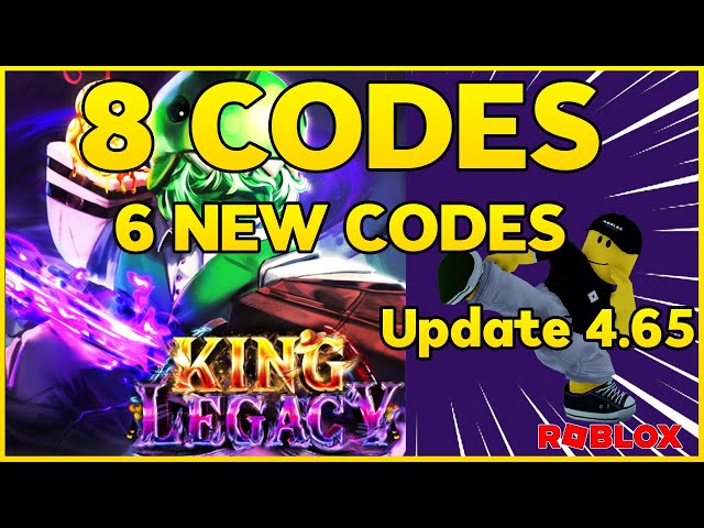 ✓4 NEW CODES✓ALL CODES🔥6 WORKING CODES for 🔥KING LEGACY