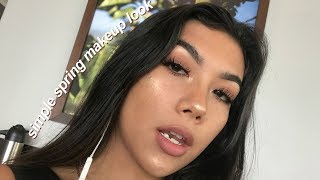 simple spring glowy makeup tutorial chit chat grwm