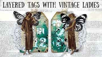 Tags with Vintage Ladies Tutorial 🦋 Shanouki Art 🦋