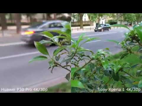 Sony Xperia 1 vs Huawei P30 Pro - video sample - camera test 4K/30p comparaison