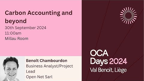 OCA Days 2024  - Benoît Chambourdon  - Carbon Accounting and Beyond