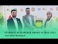 Youngest Researcher in Iraq 2023: My student Deni Adnan for the second consecutive year