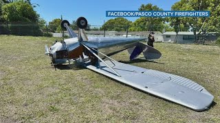 No one hurt after small plane flips in emergency landing in Pasco County