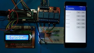Atmega16 bluetooth home automation demo