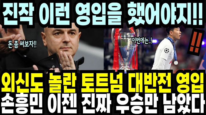 외신도 놀란 토트넘 대반전 영입! 손흥민 마지막 화룡점정 우승 노리는 이유! "진작 이런 영입을 했어야지!" 해외반응 외신소식