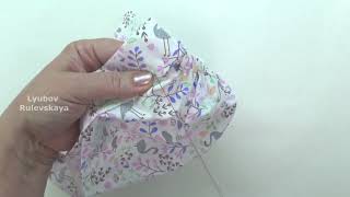 Bandana with an elastic band. Stepbystep instruction. Free pattern