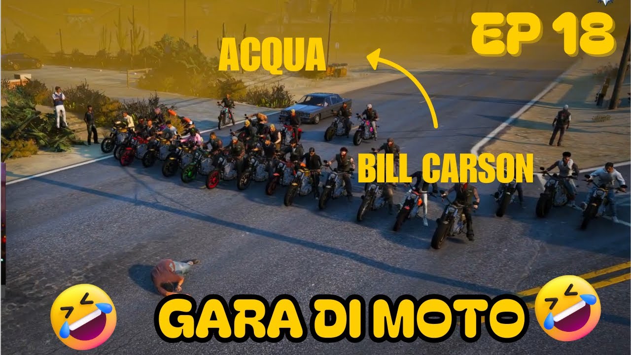 BILL CARSON FINISCE in ACQUA DURANTE la GARA DI MOTO#18