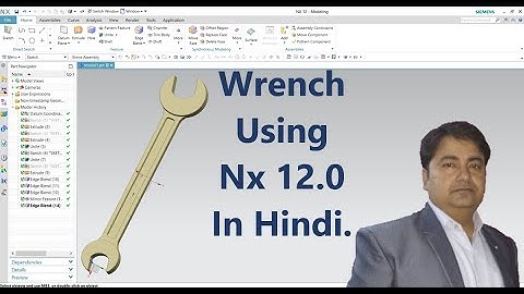 Wrench Model Using Nx 12.0 In Hindi.