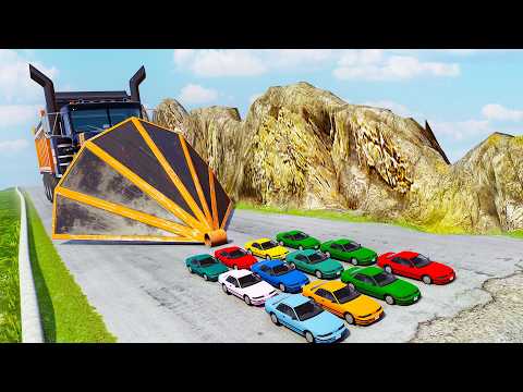 Extreme Downhill Chases With Giant Ram Plow! - Crash Hard Destruction (beamng Drive)
