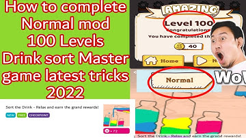 How to complete Fast Normal mod Drink sort master game latest tricks 2022