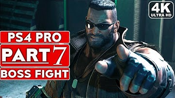 FINAL FANTASY 7 REMAKE Gameplay Walkthrough Part 7 AIRBUSTER BOSS FIGHT [4K PS4 PRO] No Commentary