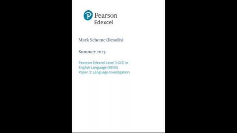 PEARSON EDEXCEL A LEVEL ENGLISH LANGUAGE PAPER 3 MARK SCHEME 2025 (9EN0/03: Investigating Language)