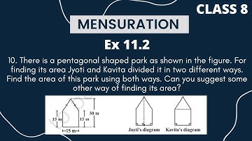 10. There is a pentagonal shaped park as shown in the figure. For finding its area Jyoti and Kavita