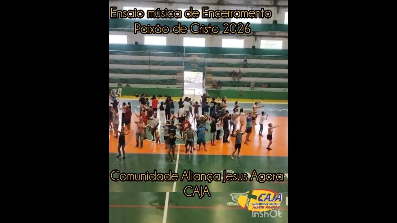 Ensaio música de Encerramento da Encenação da Paixão de Cristo 2026. Comunidade Aliança Jesus Agora 
