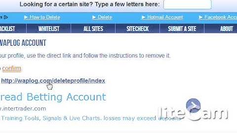 How to delete Waplog account.