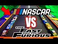 NASCAR vs THE FAST AND THE FURIOUS DIECAST TOY CAR TREADMILL RACING KNOCKOUT TOURNAMENT