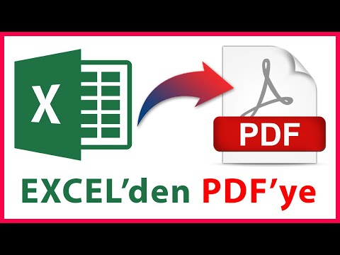 Video: Excel'i PDF'ye Dönüştürmenin 3 Yolu