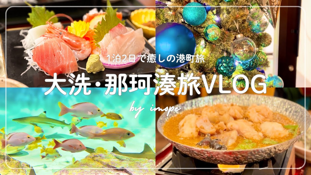 【vlog】海の町に癒される大洗・那珂湊⚓｜海鮮と巡る1泊2日の旅 | 茨城・大洗ホテル・那珂湊おさかな市場・アクアワールド大洗・大洗磯前神社