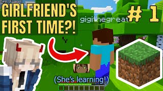 Full My GIRLFRIEND plays minecraft for the FIRST TIME! See her reaction! | Episode 1 Update