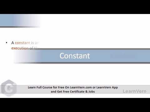 Variables and Constants in C - Video in Hindi