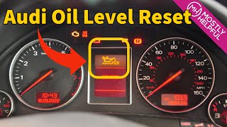 Audi A4 (B6) Oil Level Sensor Reset - Finding Faults