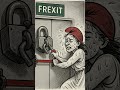"Frexit : la sortie d’urgence… verrouillée 🔒"#Frexit #Satire #Politique #France #UE