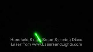 Handheld Single Beam Green Laser Spinning Disco Laser Projector
