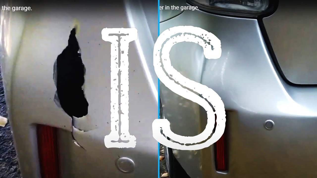 Ремонт бампера в гараже. Repair of the bumper in the garage.