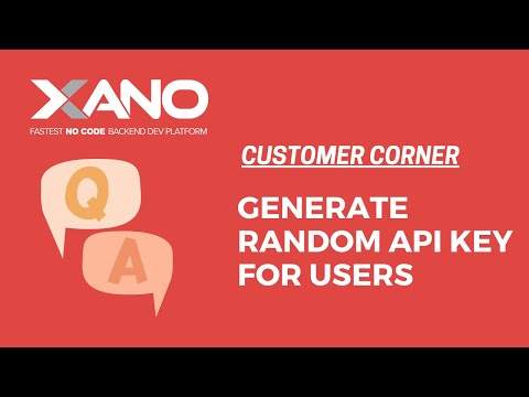 Generate a random API key for a user to authenticate with