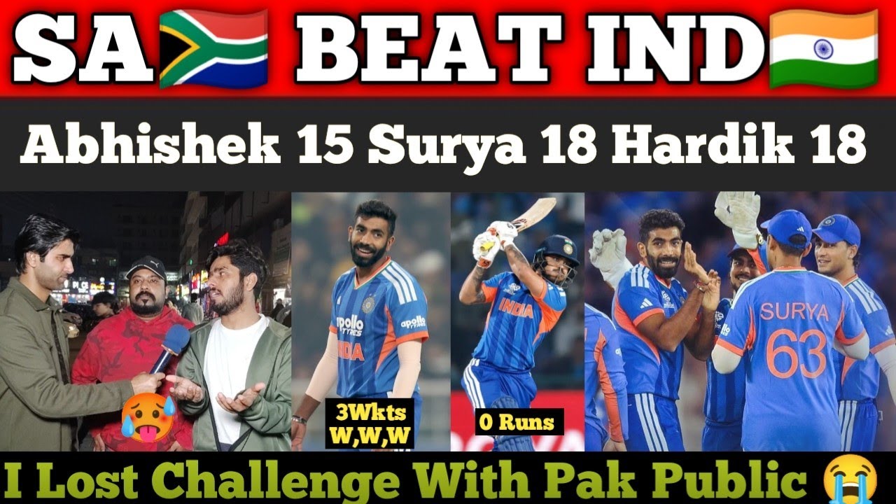 IND🇮🇳 Unbelievable Defeat Vs SA🇿🇦 in WorldCup 2026 💔 | HeartBreaking Upset | Pak Public Reactions 
