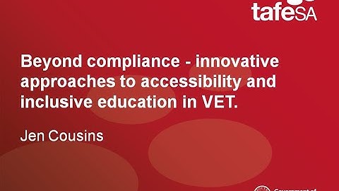 Beyond Compliance - Innovative Approaches to Accessibility and Inclusive Education in Vet