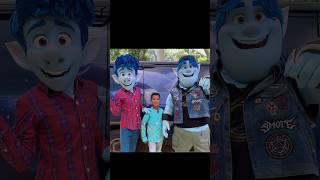 Meet Onward Ian and Barley Lightfoot! #disneyland #pixar #pixarfest #character #shorts #onward