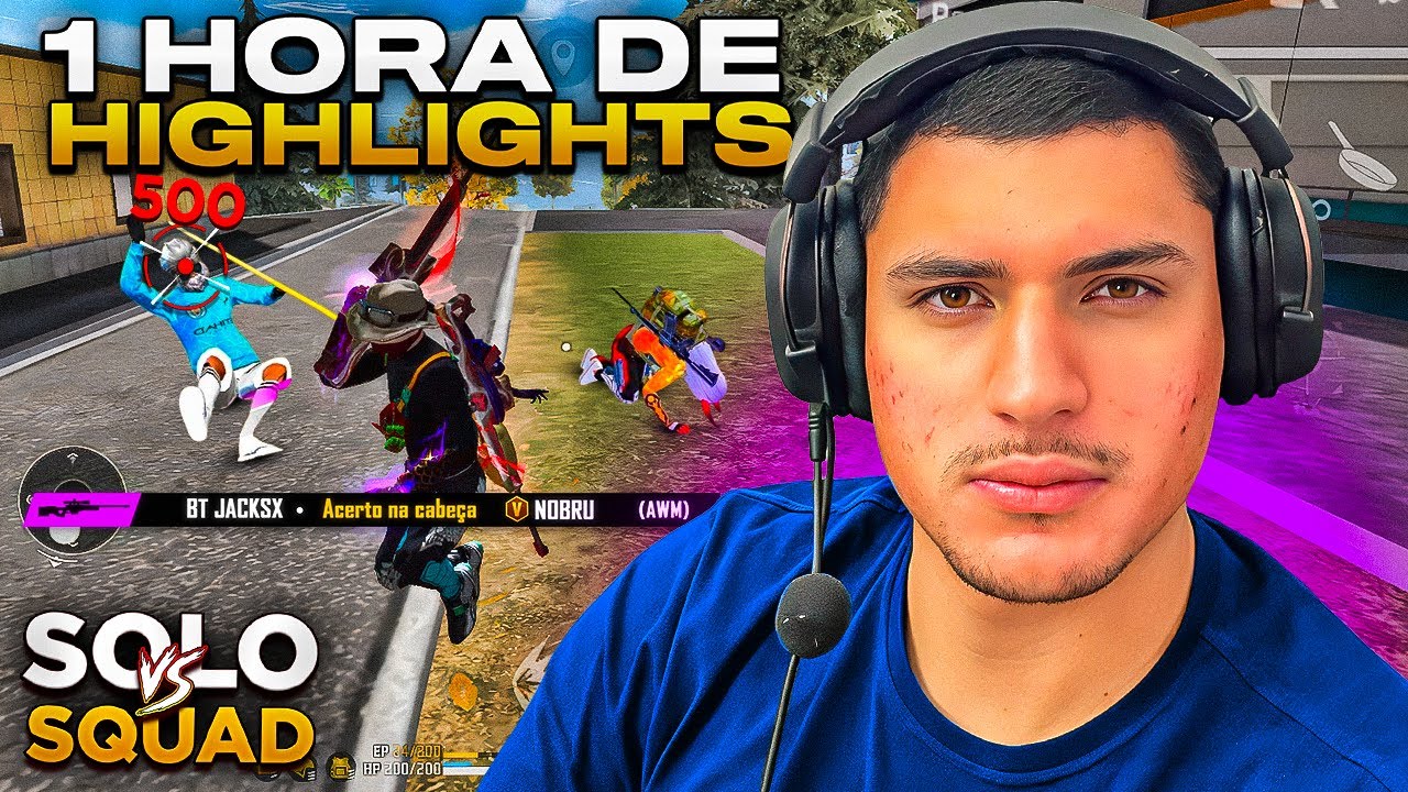 1 HORA HUMILHANDO SQUADS COM 2 SNIPERS NO FREE FIRE MOBILE!! JACKsx FF
