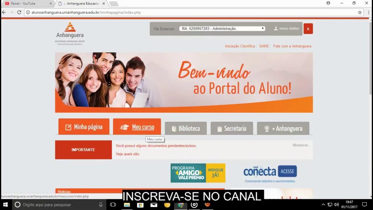 COMO VER SUAS NOTAS EM EAD ( FACULDADE ANHANGUERA ) Portal do Aluno YouTube COMO VER SUAS NOTAS EM EAD ( FACULDADE ANHANGUERA ) Portal do Aluno YouTube