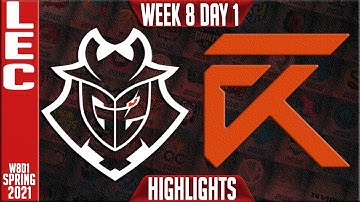 G2 vs XL Highlights | LEC Spring 2021 W8D1 | G2 Esports vs Excel