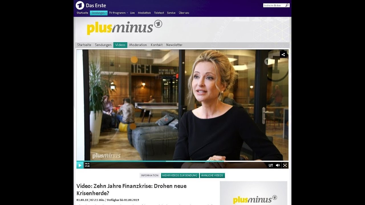 ARD Plusminus: Zehn Jahre Finanzkrise: Drohen neue Krisenherde? - YouTube
