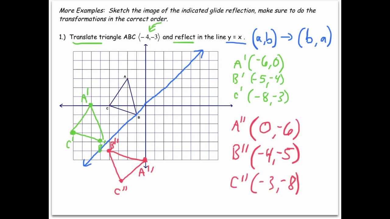 21.21 Apply Composition of Transformations Inside Geometry Transformation Composition Worksheet Answers