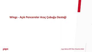 Netsis Wings - Açık Pencereler Araç Çubuğu