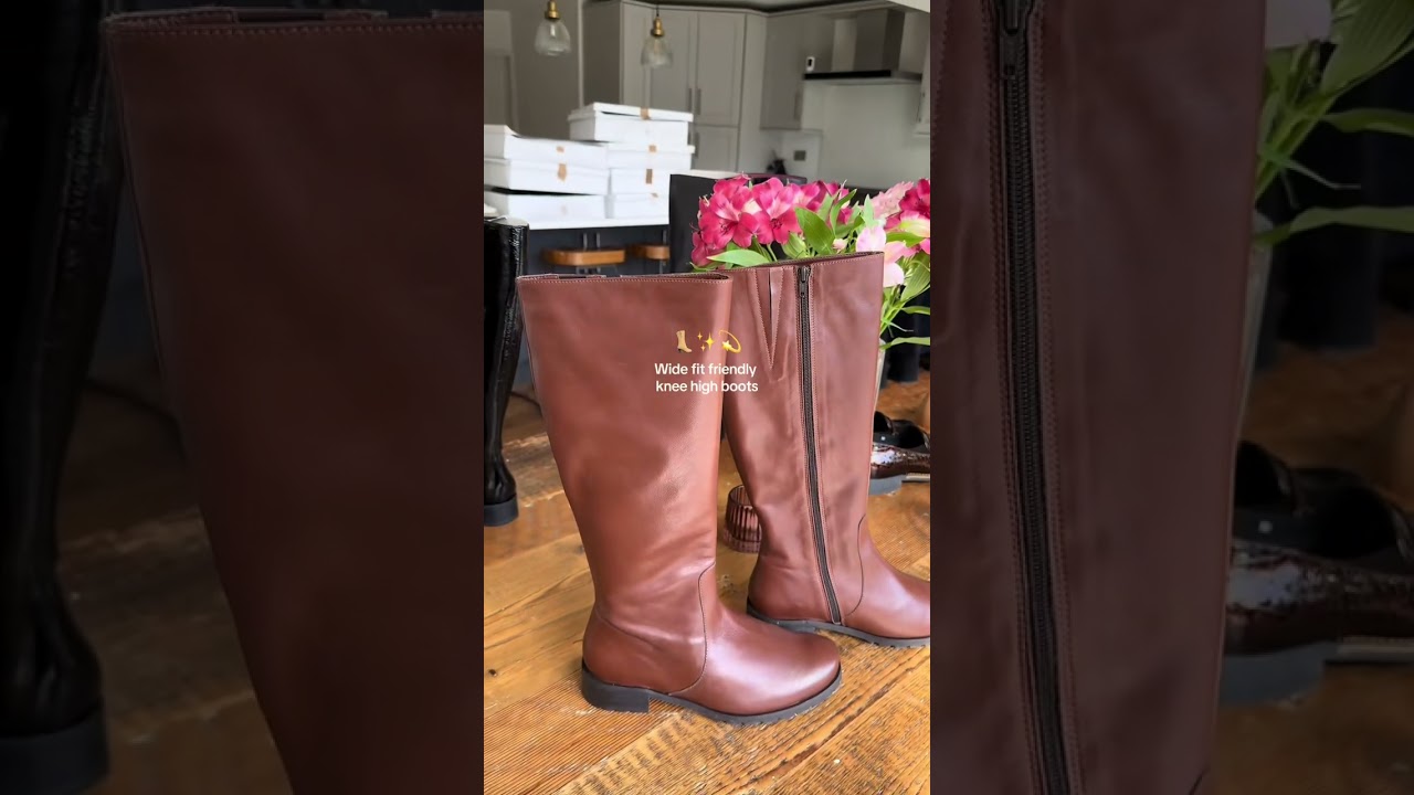 Luxury knee-high boots that are crafted with wide feet and bunions in mind