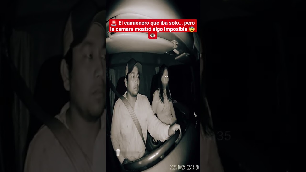 🚨 El camionero que iba solo… pero la 📷 mostró algo imposible 😨👁️ #Misterio #Camionero #HistoriaReal