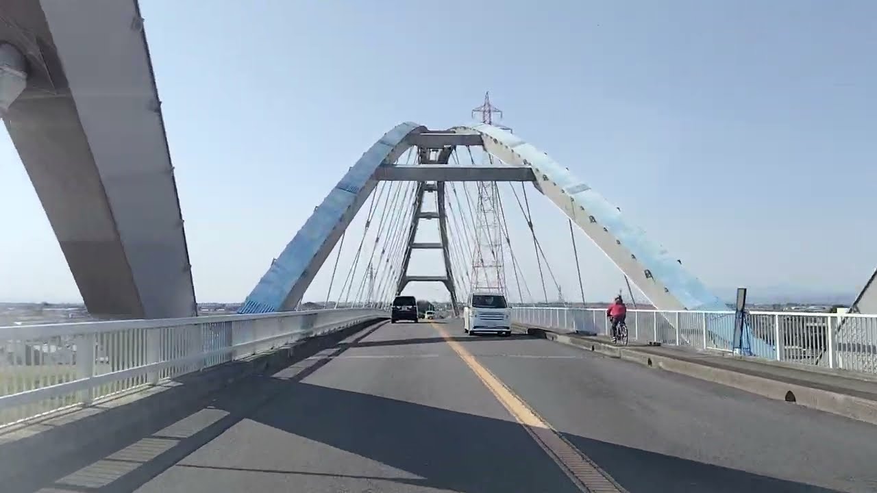 茨城県古河市→新三国橋→埼玉県加須市　夕焼けドライブ