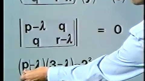 OU BBC M203 Linear Algebra IV TV 12 Diagonalizing Symmetric Matrices 1978