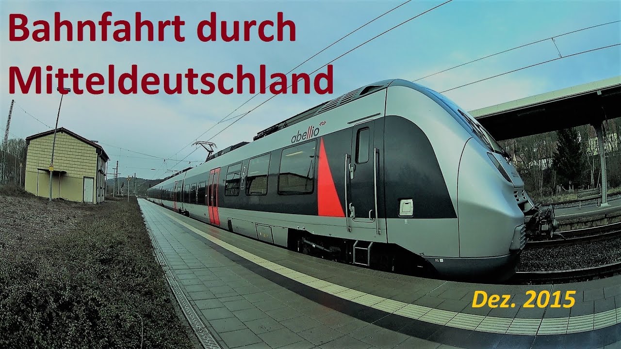 Bahnfahrt durch Mitteldeutschland - Dez. 2015