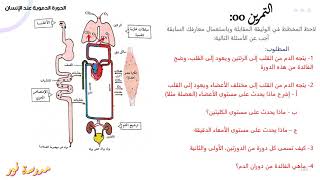 تمرين حول الدورة الدموية عند الإنسان علوم طبيعية سنة 04 متوسط